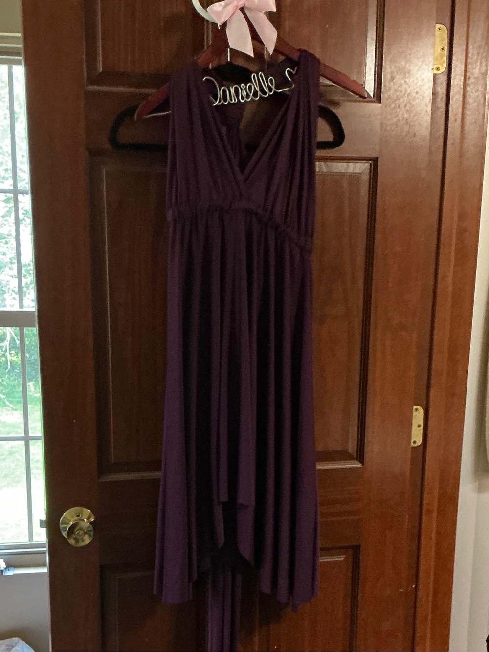 Sleeveless Purple V-Neck Women's Infiniti Dress
